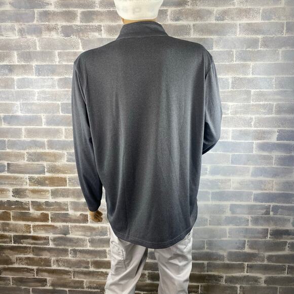 Mens U of M Pull Over, 1/4 Zip, Gray with Gold "M" Patch Size 2XL Antigua Brand - Picture 8 of 11